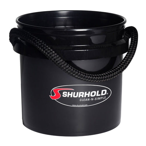 Shurhold World's Best Rope Handle Bucket - 3.5 Gallon - Black - Sportsplace.store