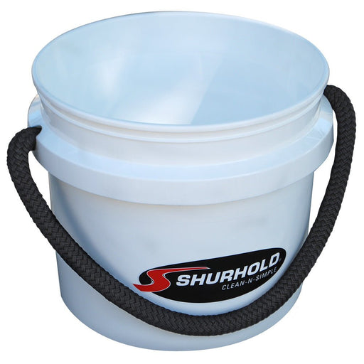 Shurhold World's Best Rope Handle Bucket - 3.5 Gallon - White - Sportsplace.store