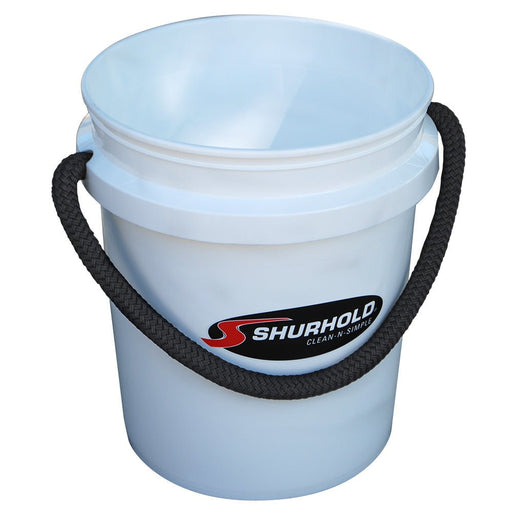 Shurhold World's Best Rope Handle Bucket - 5 Gallon - White - Sportsplace.store