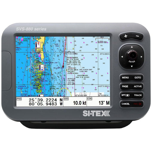 SI - TEX Standalone 8" Chartplotter System w/Color LCD, Internal & External GPS Antenna & C - MAP 4D Card - Sportsplace.store