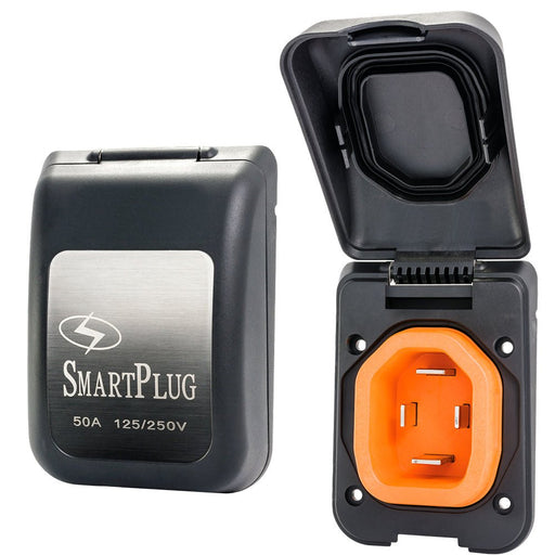 SmartPlug 50 AMP Male Non - Metallic Inlet Cover - Black - Sportsplace.store