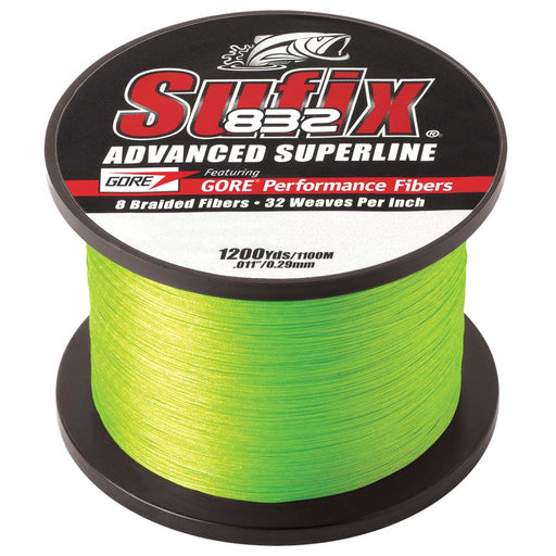 Sufix 832® Advanced Superline® Braid - 10lb - Neon Lime - 1200 yds - Sportsplace.store