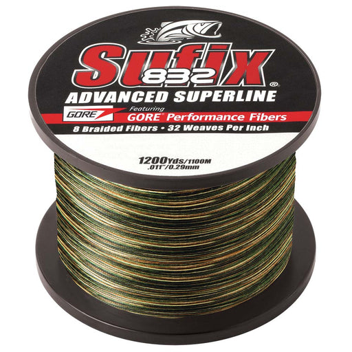 Sufix 832® Advanced Superline® Braid - 6lb - Camo - 1200 yds - Sportsplace.store