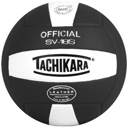 Tachikara Sv18s Composite Leather Volleyball - Black/white - Sportsplace.store