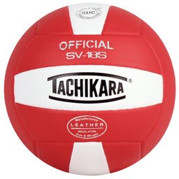 Tachikara Sv18s Composite Leather Volleyball - Red/white - Sportsplace.store