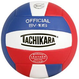 Tachikara Sv18s Composite Leather Volleyball - Red/white/blue - Sportsplace.store