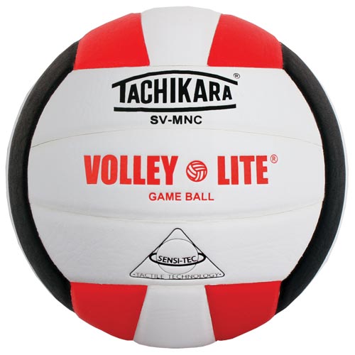 Tachikara Svmnc Volley - lite® Composite Volleyball - Scarlet/white/black - Sportsplace.store