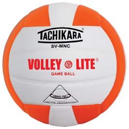 Tachikara Svmnc Volley - lite® Training Volleyball - Orange/white - Sportsplace.store