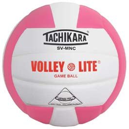 Tachikara Svmnc Volley - lite® Training Volleyball - Pink/white - Sportsplace.store