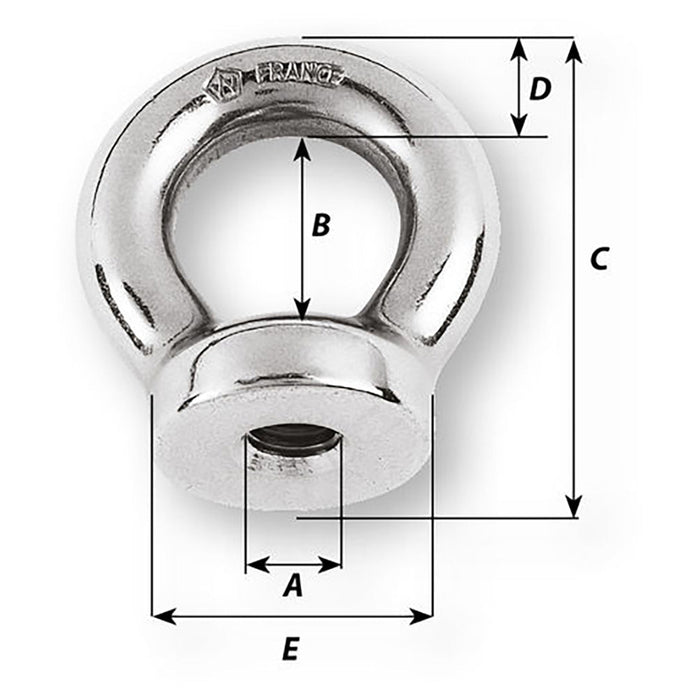 Wichard 10mm Eye Nut - Thread M10 x 150mm - Sportsplace.store