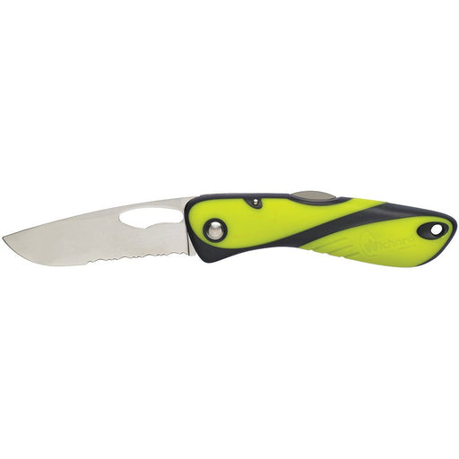 Wichard Offshore Knife - Single Serrated Blade - Fluorescent - Sportsplace.store